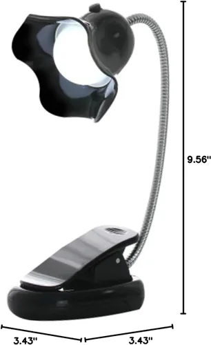 Vista 10 de DOITOOL Lámpara de lectura flexible USB con clip de protección ocular para niños y niñas y adultos, luz nocturna negra para lectura, costura