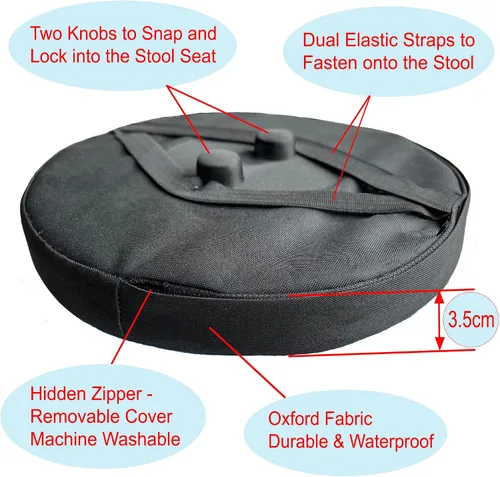 Vista 3 de Outward Gear Cojín de taburete plegable (excluye taburetes) para taburetes plegables retráctiles, cojín telescópico original y auténtico con espuma