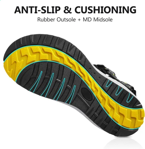 Vista 4 de CAMELSPORTS Sandalias atléticas para hombre con correa para el aire libre, sandalias de playa de verano, impermeables, zapatos de agua