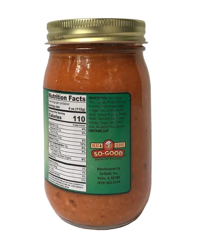 Vista 3 de So-Good Relleno de cerdo BBQ con cerdo rallado Tarro de 16 oz - Completa solo calentar y servir