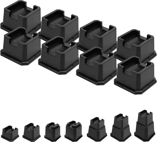 Vista 16 de Elevadores de Cama Shouwuhho de 2 Pulgadas, Elevadores de Muebles con Alturas de 2 3 4 5 6 7 8 Pulgadas de Alta Resistencia, Elevadores de Cama