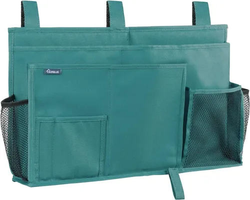 Vista 24 de Surblue Organizador de cama colgante para mesita de noche, bolsa de almacenamiento con bolsillo para literas y camas de hospital, habitaciones