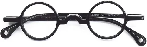 Vista 4 de BETSION Vintage Pequeño Redondo 1.339in Gafas Marcos Acetato Llanta Completa Hecho a Mano Hombres Mujeres Unisex Miopía Rx capaz