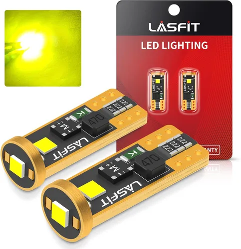 Vista 23 de LASFIT Bombilla LED de 194 color rojo 168 T10 192 2825 W5W Canbus sin errores, sin polaridad, 400 lúmenes, extremadamente brillante para luz
