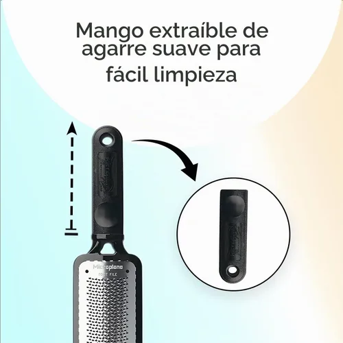 Vista 7 de Escofina para pedicura Microplane, tamaño gigante, Negro