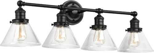 Vista 43 de Design House 519892 Kimball Industrial Farmhouse Luz de Pared Interior de 1 Luz con Pantalla de Metal para Pasillo, Baño, Cocina, Vestíbulo, Pintura