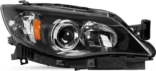 Vista 8 de SOCKIR - Conjunto de faros delanteros halógenos compatible con Subaru Impreza WRX Outback Sport 2008-2011, faro proyector con carcasa cromada