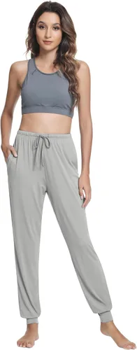 Vista 4 de NACHILA Women's Lounge Pants - Viscose Made from Bamboo, Stretchy Sweatpants Comfy Joggers Soft Pj Bottom