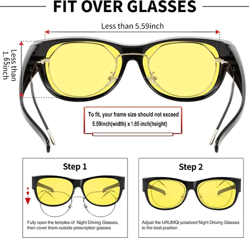 Vista 4 de URUMQI Gafas de sol polarizadas para mujer gafas de sol de ojo de gato de moda UV400 marco flexible TR90