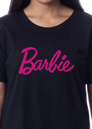 Vista 2 de INTIMO Barbie - Camisón clásico para mujer, con logotipo de título