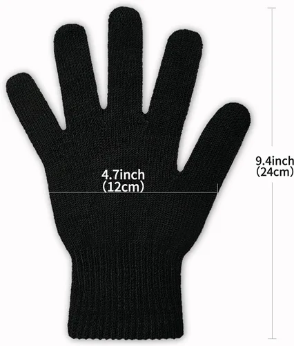 Vista 5 de VICSPORT 5 pares de guantes elásticos mágicos de punto de invierno para clima frío