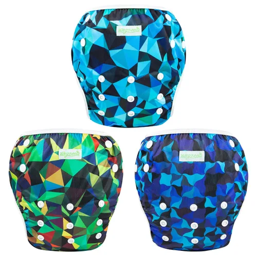 Vista 6 de Wegreeco - Pañal de natación reutilizable para bebés y niños pequeños, talla única Estrella de mar