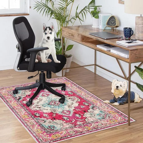 Vista 2 de Tapete para silla de 3 x 4 pies, 36 x 48 pulgadas, tapete antideslizante para sillas de escritorio de oficina, tapete para silla