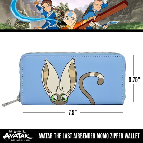 Vista 5 de Concept One Avatar The Last Airbender Momo Peek-A-Boo - Cartera con cremallera color azul