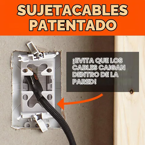 Vista 4 de ECHOGEAR Placa de cepillo de pared para ocultar hasta 8 cables de bajo voltaje, cepillos resistentes con diseño de captura de cables, paso de cable