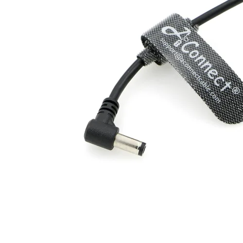 Vista 3 de Cable de alimentación tipo C de ángulo recto macho de 12 V PD a CC de 0.217 x 0.098 in con indicador de alimentación para monitores LCD KiPRO