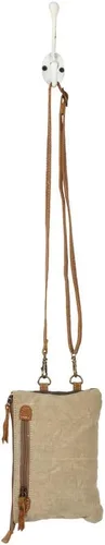 Vista 2 de Myra Bag Bolsa de muñeca de lona reciclada de bolsillo de sello S-1223, Marrón