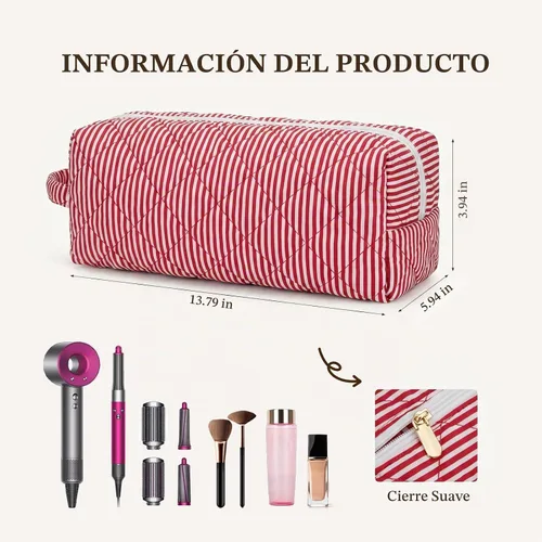 Vista 4 de HiTotes Bolsa de viaje para herramientas para el cabello, compatible con Dyson Airwrap acolchada con estampado de leopardo, estuche de viaje