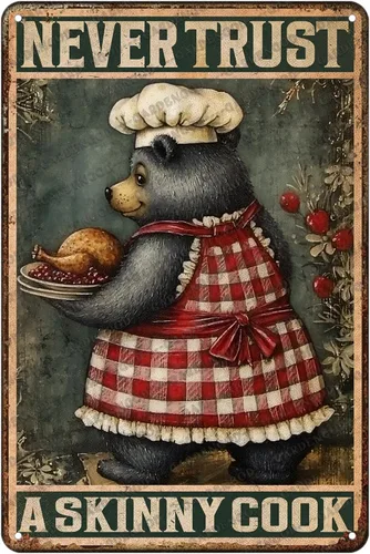 Vista 33 de Cartel de metal divertido Baker Sprinkles Are For Cupcakes Not Toilet Seats Novedoso póster de metal para el hogar, cocina, baño, letrero