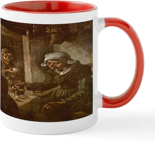 Vista 17 de CafePress Irises By Vincent Van Gogh Taza de café de cerámica de 11 oz (11.0 fl oz)