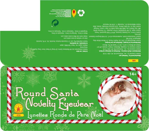 Vista 3 de Rubie's - Gafas de Papá Noel redondas para adultos