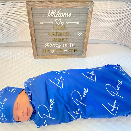 Vista 17 de Manta personalizada con nombre para bebés recién nacidos, mantas de bebé personalizadas para niños con nombre, mantas de bebé recién nacido, mantas