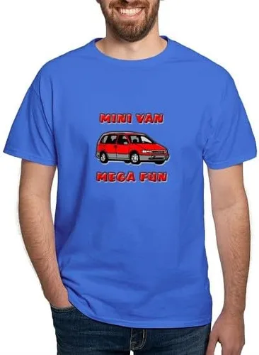 Vista 11 de CafePress Minivan Mega Fun T Shirt Men's 100% Cotton, Classic Graphic T Shirt Black