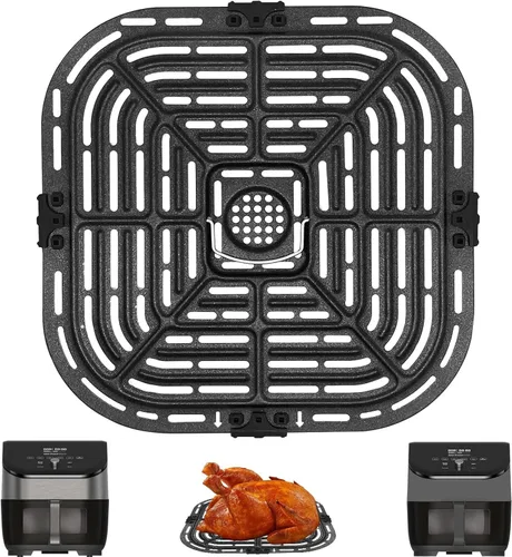 Vista 9 de Sartén para freidora de aire para olla instantánea Vortex Plus 6 en 1, horno freidora de aire de 4 cuartos de galón, 7.5 x 7.5 pulgadas, piezas