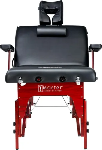 Vista 7 de Master Massage Montclair - Mesa de masaje profesional de 31 pulgadas con capa de espuma viscoelástica, color negro (Salon Therma Top)