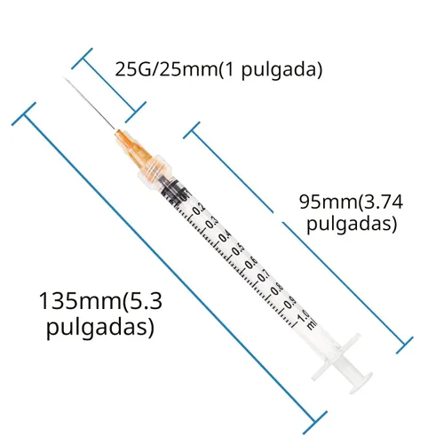 Vista 4 de Paquete de 30 jeringas de 1mL con aguja de calibre 25, de 1 pulgada, para laboratorios científicos, medición y recarga de tintas Tintas de recarga