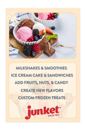 Vista 8 de Junket Mezcla de helado de vainilla: hace 6 cuartos de helado casero antiguo para hacer helados o revolver a mano, solo tienes que añadir leche
