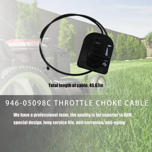 Vista 4 de Cable de estrangulador del acelerador 946-05098c OEM de repuesto 946-05098B 946-05098A compatible con Craftsman MTD Cub Cadet Acelerador/Cable