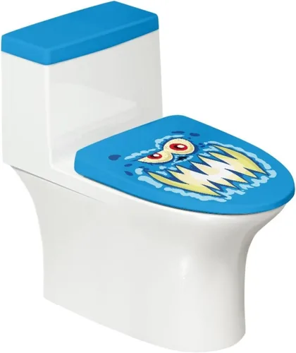 Vista 45 de Juego de decoración de baño de 2 piezas con diseño de muñeco de nieve de Navidad, cubierta de tanque para asiento de inodoro