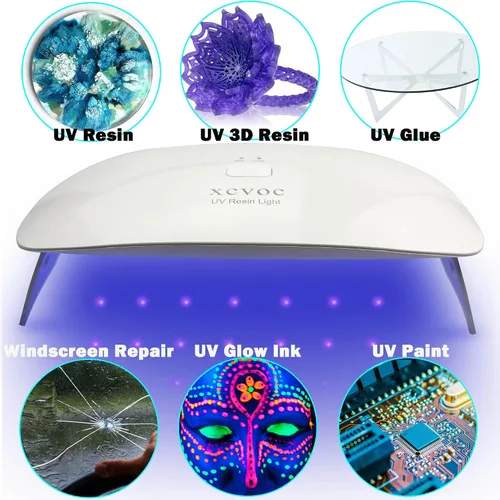 Vista 3 de Lámpara de curado de resina grande con luz UV, gemas dentales, serigrafía, pegamento UV, reparación de parabrisas de vidrio, impresora 3D, lámpara