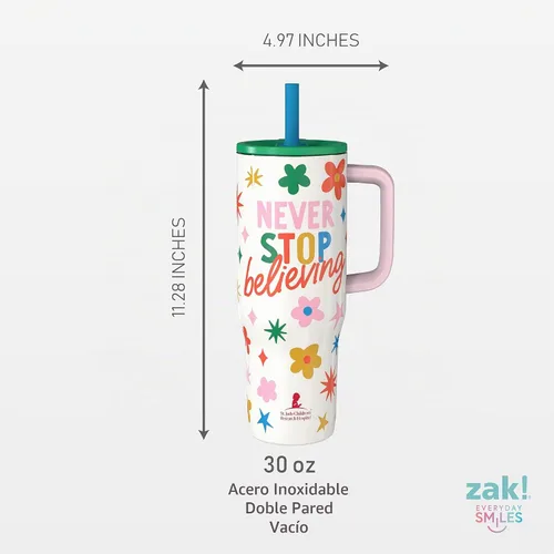 Vista 9 de Zak Designs Vaso aislado de 30 onzas que beneficia a St. Jude Never Stop