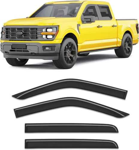 Vista 23 de Protector de lluvia extra grueso para Ford F150 2004-2014 Extended Cab/SuperCab protectores de lluvia con cinta adhesiva lateral de camioneta