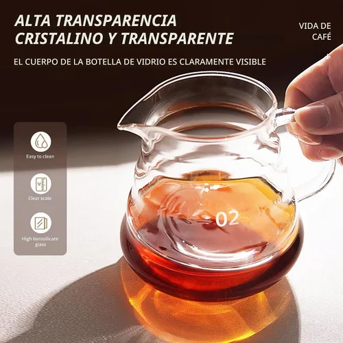 Vista 7 de Servidor de Café de Vidrio para Cafetera de Goteo, Jarra de Café de Vidrio Estándar, Cafetera con Tapa, Transparente, 02 600ml (20oz)