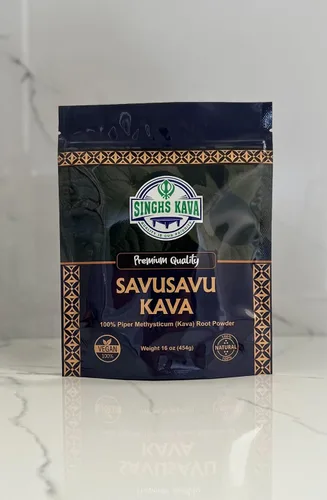 Vista 3 de SINGHS Kava de Fiji Noble de primera calidad - SAVUSAVU KAVA (16 onzas)