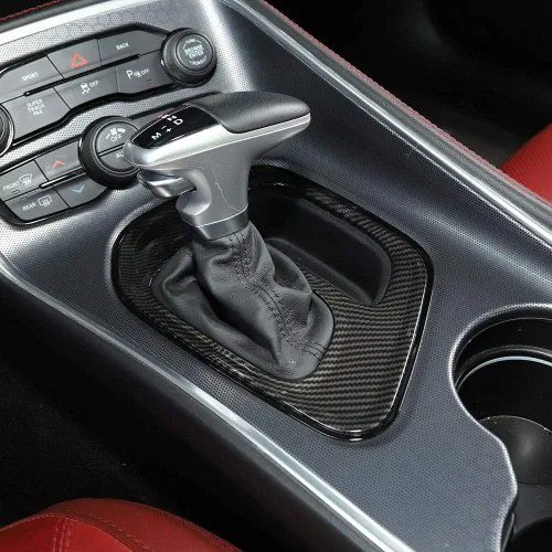 Vista 5 de Voodonala para Dodge Challenger 2015-2023 Cubiertas de panel de cambio de marcha central, accesorio de decoración y recorte para Dodge Challenger
