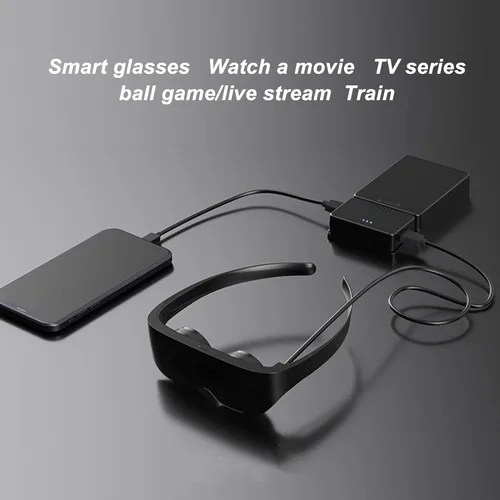 Vista 2 de Gafas 3D VR, gafas inteligentes VR gafas de realidad aumentada 4K 3D Gaint pantalla miopía gafas portátiles VR gafas de realidad virtual