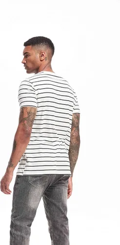 Vista 3 de VEIISAR Camiseta de algodón elástico suave con cuello redondo para hombre