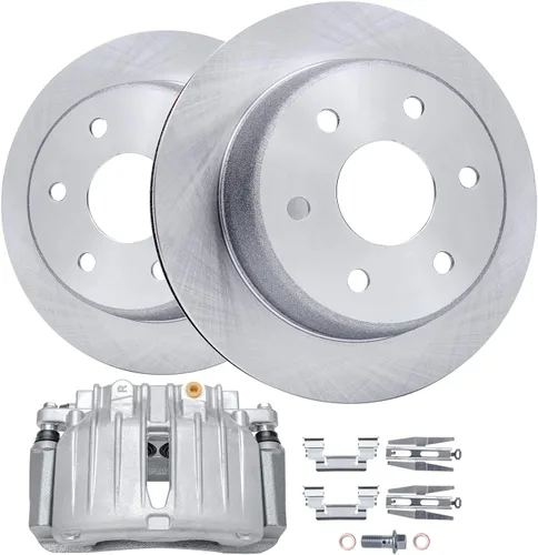 Vista 157 de Detroit Axle - Rotores de freno delantero para 04-13 Mazda 3 Rotores de frenos de disco 06-15 Mazda 5 Reemplazo: Rotor regular delantero de 11.81