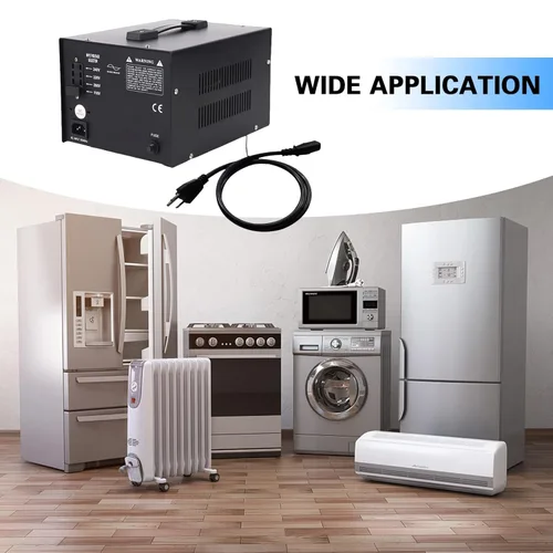 Vista 7 de Convertidor de voltaje Transformador de voltaje de 3000 vatios, Convertidor de corriente AC 220V/110V, Protección contra rotura de circuito, Puerto