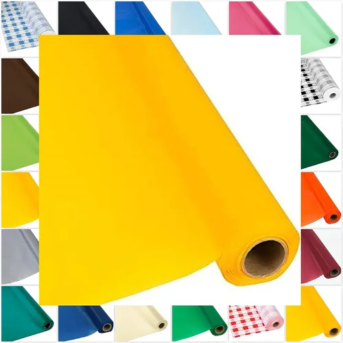 Vista 8 de DIY Craft - Rollo de plástico negro para mesa de banquete, 300 pies de largo (26 colores)