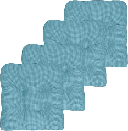Vista 13 de Sweet Home Collection - Cojín de espuma de memoria triturada para silla premium, con capitoné, parte trasera de goma antideslizante con micropuntos