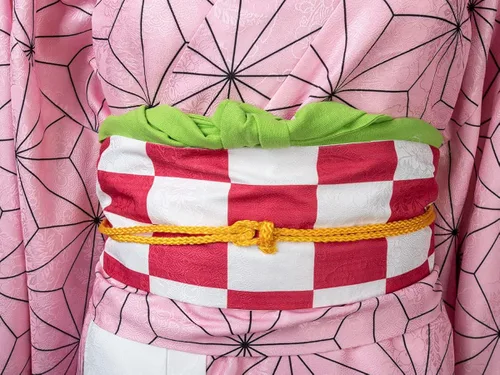 Vista 6 de Cosfun Nezuko Kamado Kimono Completo Disfraz + Pelucas