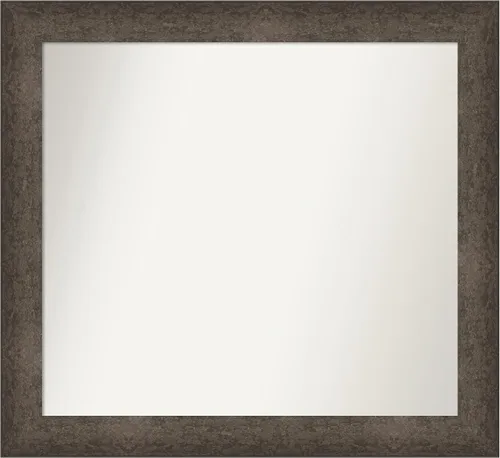 Vista 918 de Amanti Art Espejo de pared personalizado no biselado (25 x 25 pulgadas), marco de bronce acentuado, varios tamaños personalizados, espejo de baño
