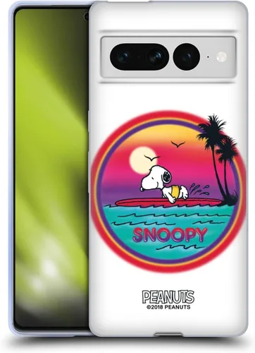 Vista 313 de Head Case Designs Officially Licensed Peanuts Beach Surf Snoopy Boardwalk Airbrush Gel Case [Military Grade Protection] Compatible with Google Pixel