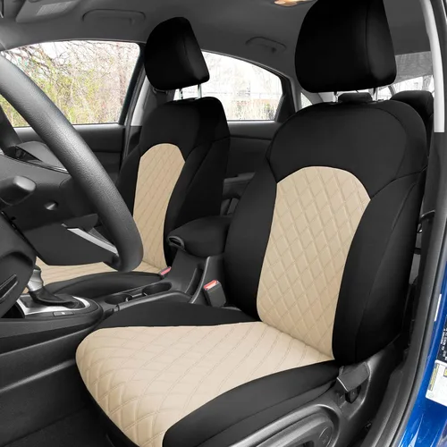 Vista 2 de FH Group Fundas de asiento de automóvil de ajuste personalizado específicamente hechas para Kia Forte 2019-2022, fundas de asiento de automóvil