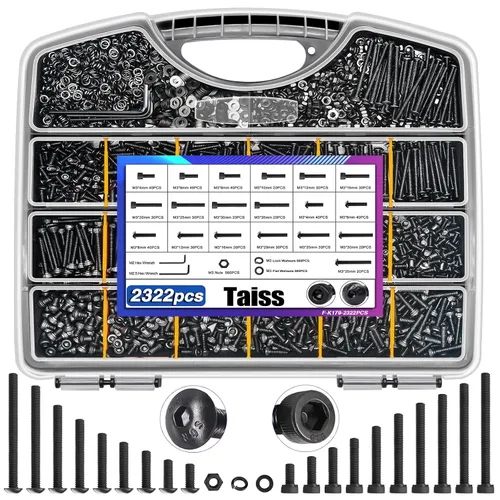 Vista 25 de Taiss 10 piezas de tornillos de cabeza hexagonal de 5/16-18x1, pernos para muebles, tornillos para muebles de acero inoxidable 304, pernos de 1/4